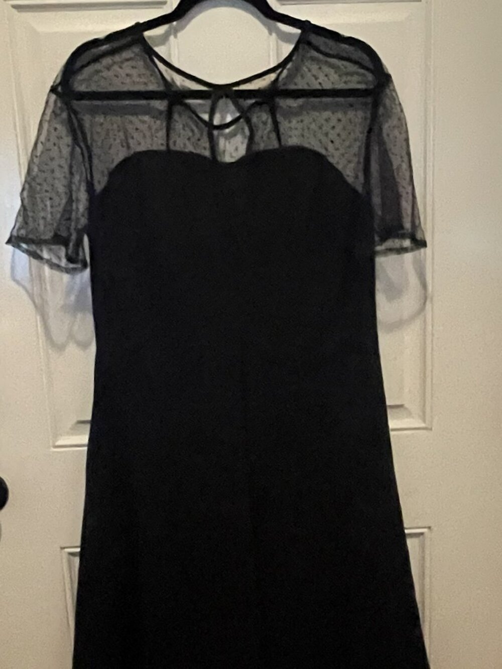 🖤 Little Black Dress | Sheer Mesh Top | Short Sleeve | A-Line XXL - Picture 2 of 7